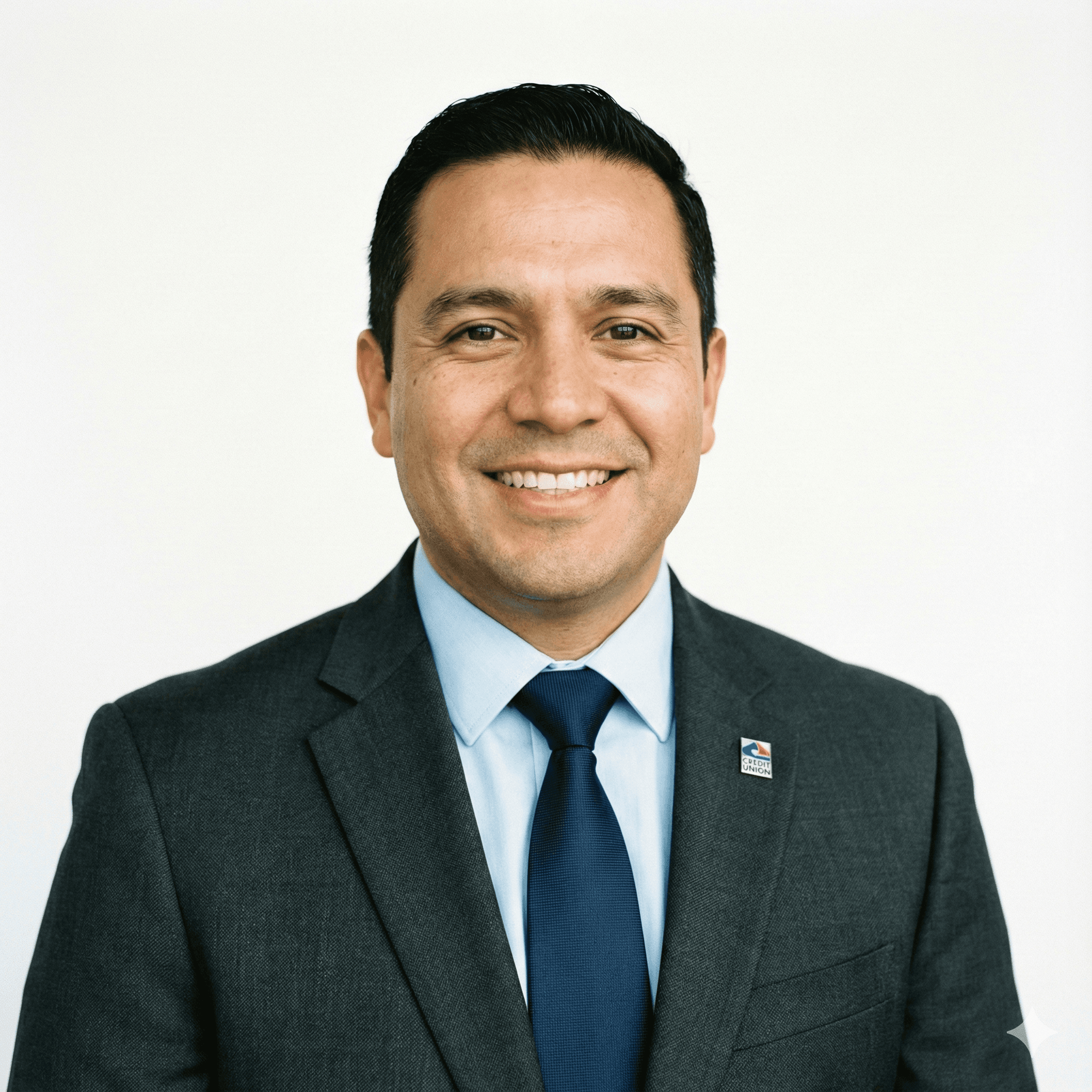 Credit union officer, Latino male, 40s