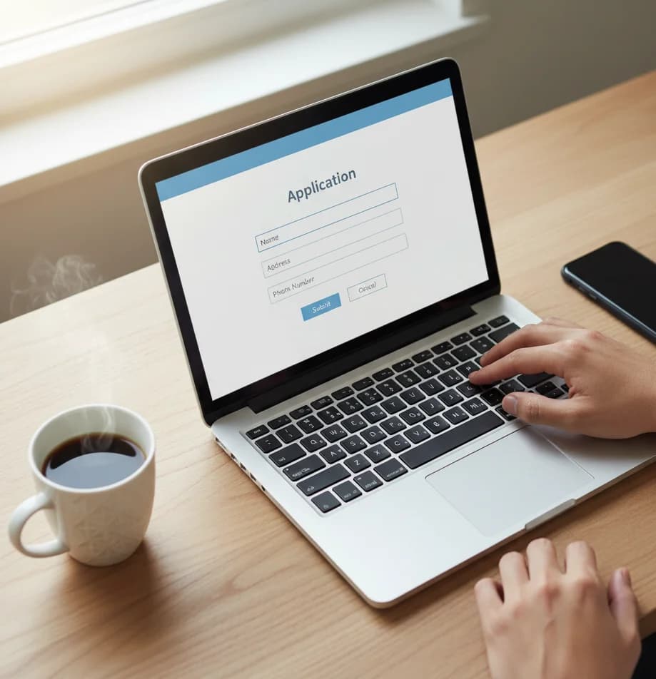 Online mortgage application